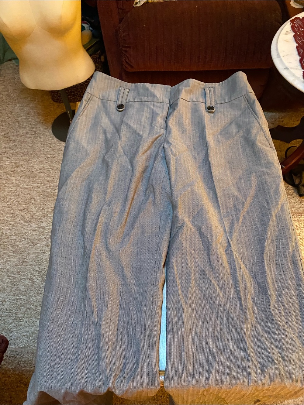 Jr size 4 Light Gray herringbone Dress Pants -